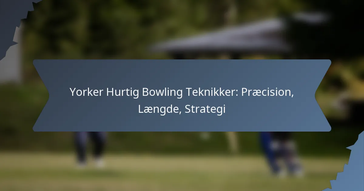 Yorker Hurtig Bowling Teknikker: Præcision, Længde, Strategi