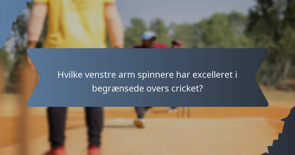 Hvilke venstre arm spinnere har excelleret i begrænsede overs cricket?