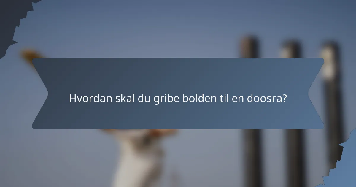 Hvordan skal du gribe bolden til en doosra?